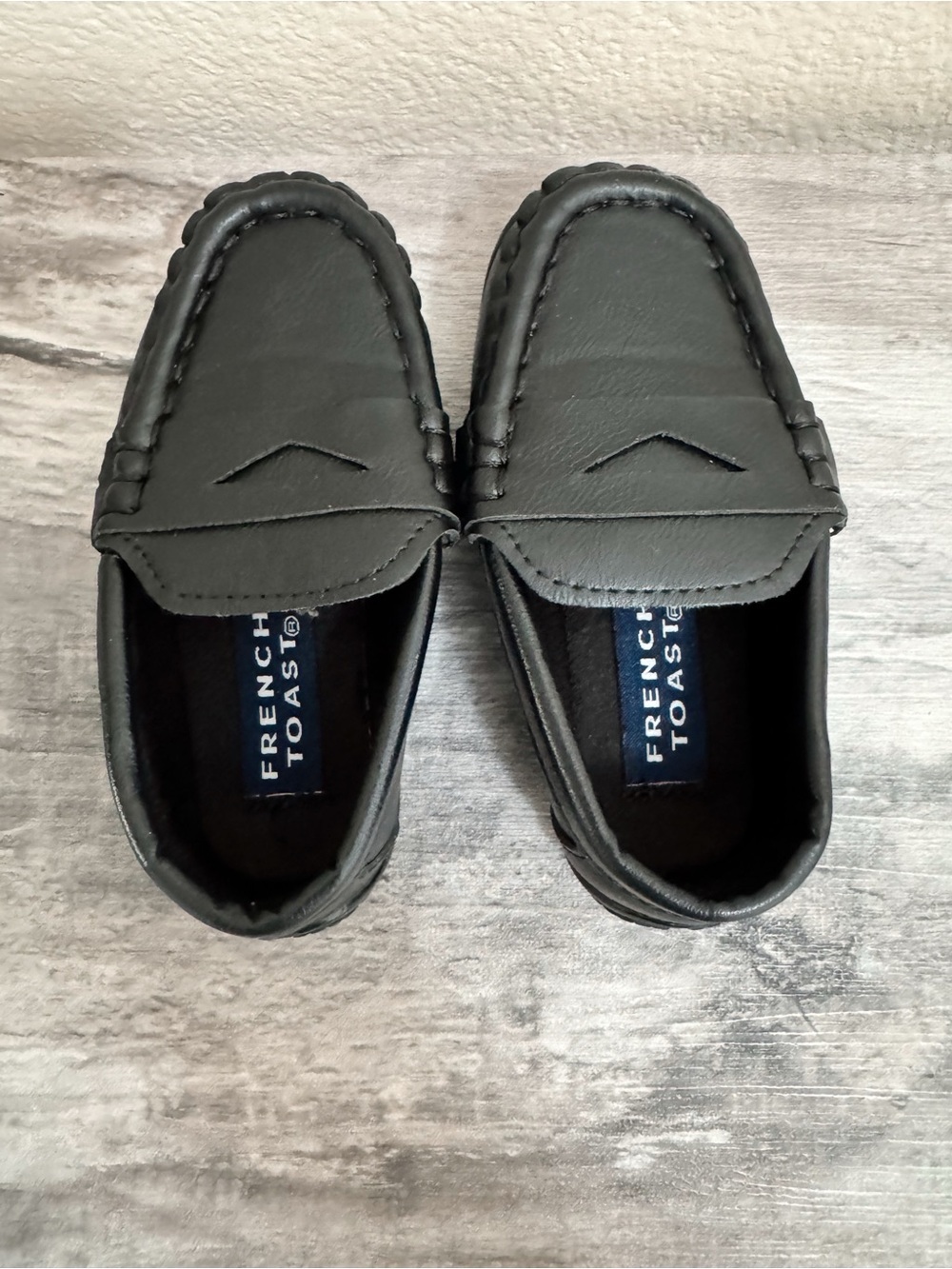French Toast Boys' Black Slip-On Loafers Toddler Size 6